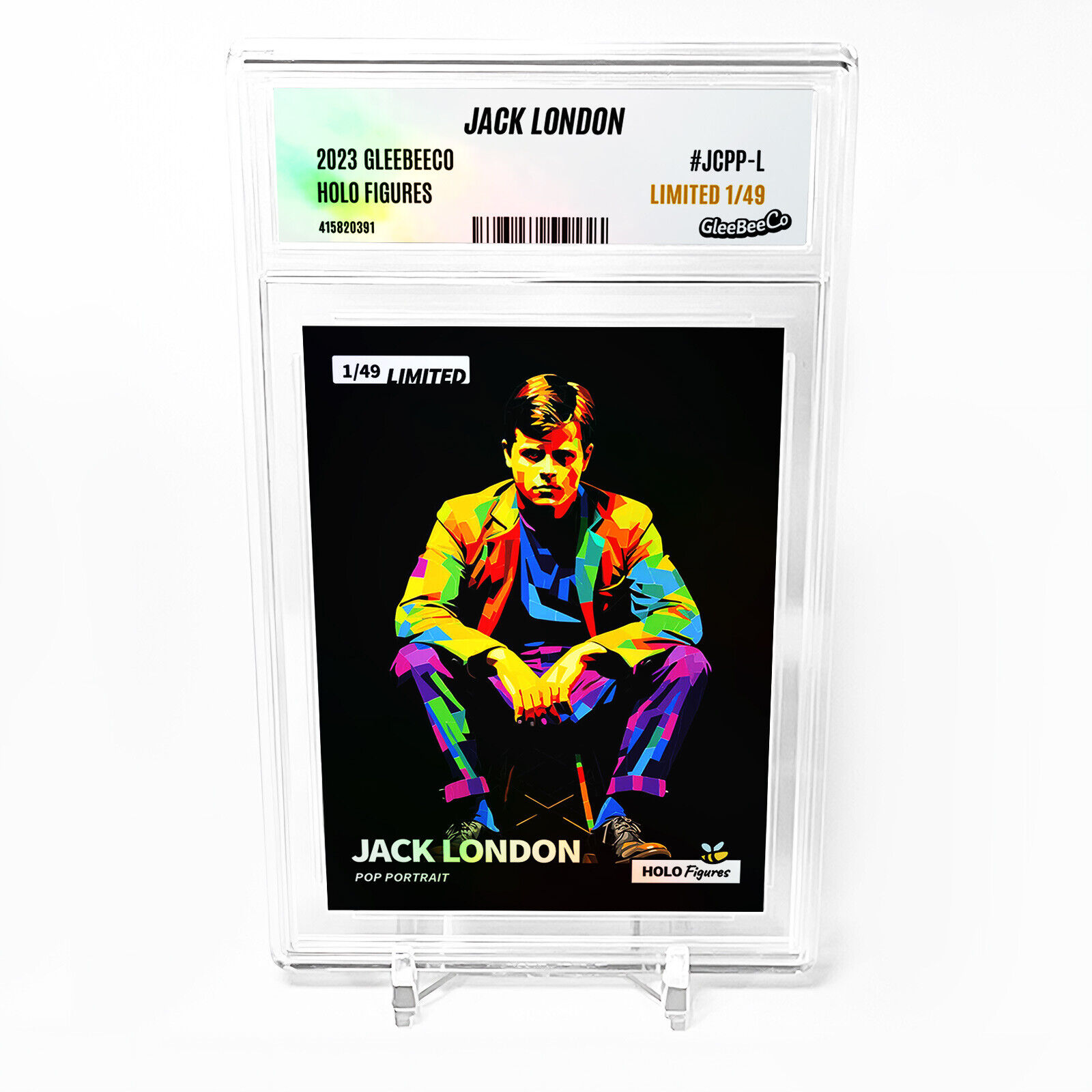 JACK LONDON Pop Portrait Card 2023 GleeBeeCo Holo Figures #JCPP-L /49 Made