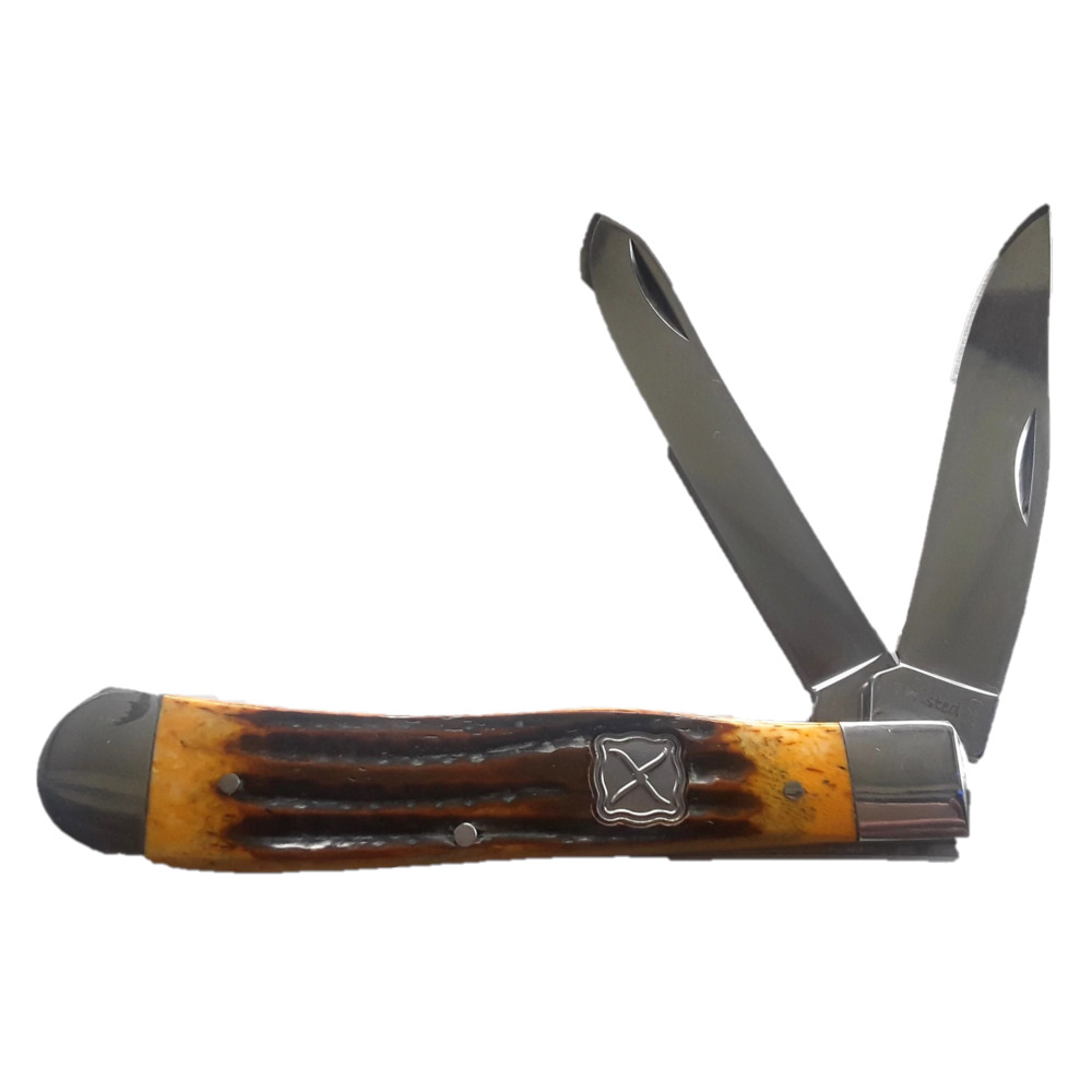 Twisted X® Closed Butterscotch Trapper Knife XK5001