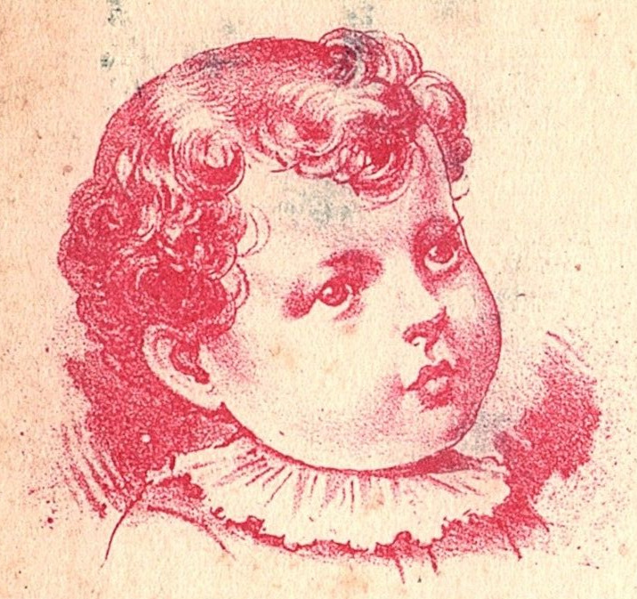 c1880 YOUNG VICTORIAN TODDLER GIRL UNUSED VICTORIAN TRADE CARD P1241