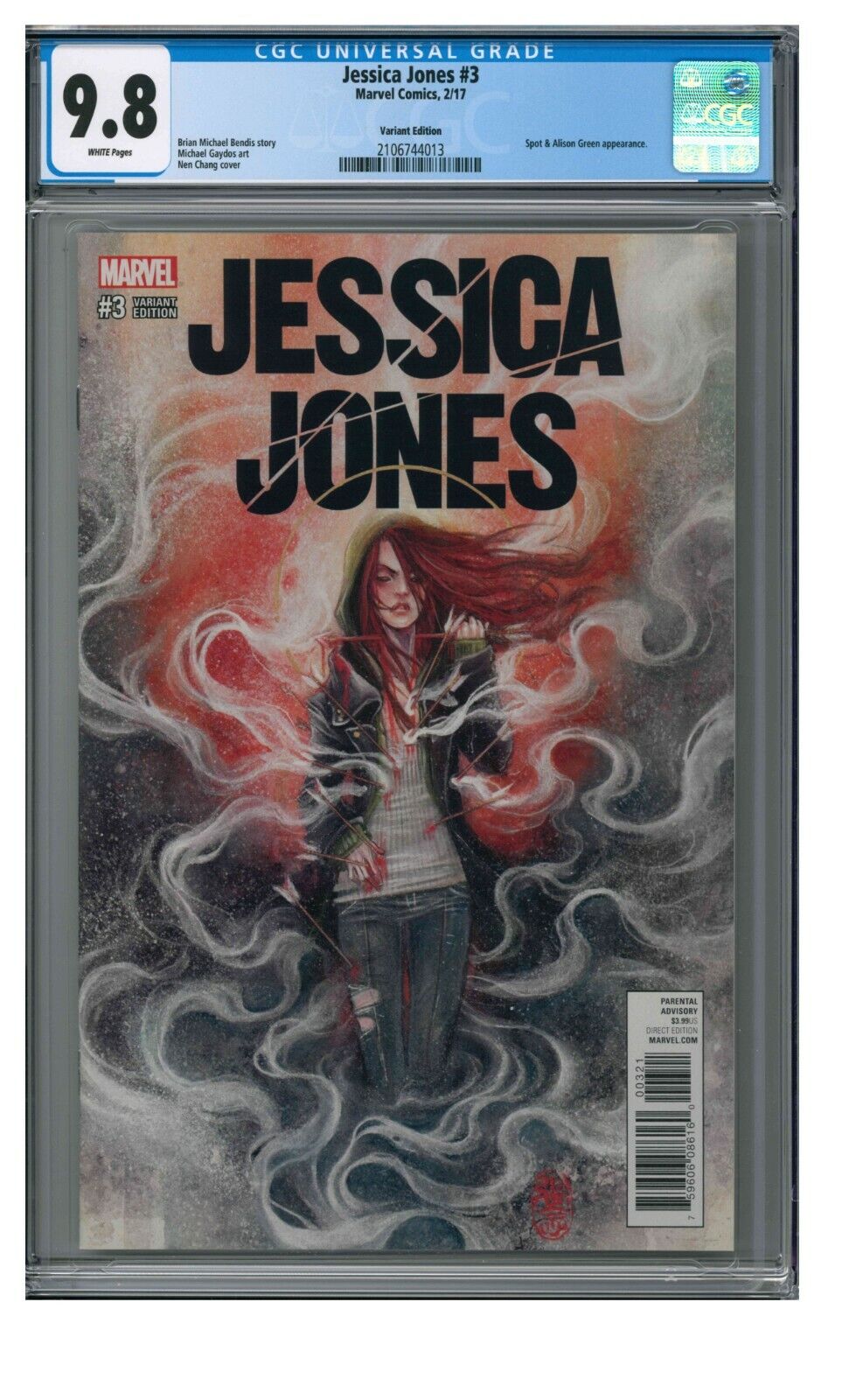 Jessica Jones #3 (2017) Nen Chang Variant Cover CGC 9.8 White Pages GG544