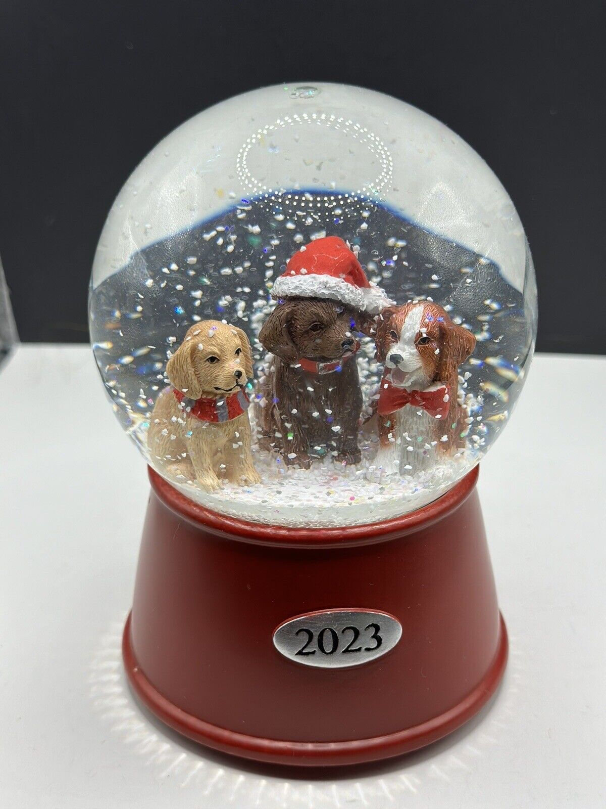 2023 TARGET WONDER SHOP Christmas Holiday Dog Puppy Musical Snow Globe NEW