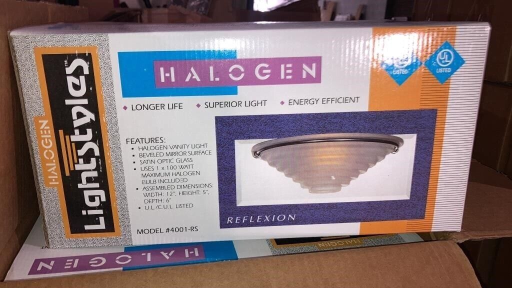 Lightstyles Reflexion Halogen 4001-RS Light Fixture VINTAGE 1990s NEW OLD STOCK