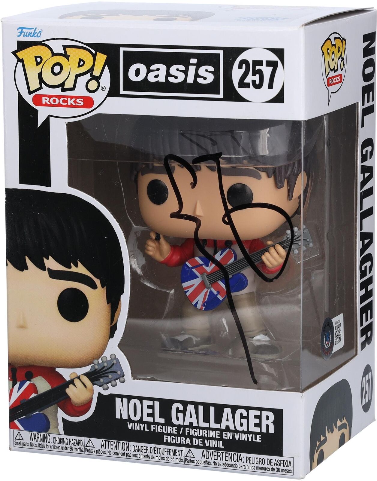 Noel Gallagher Oasis Autographed #257 Funko Pop Signed in Black Ink BAS