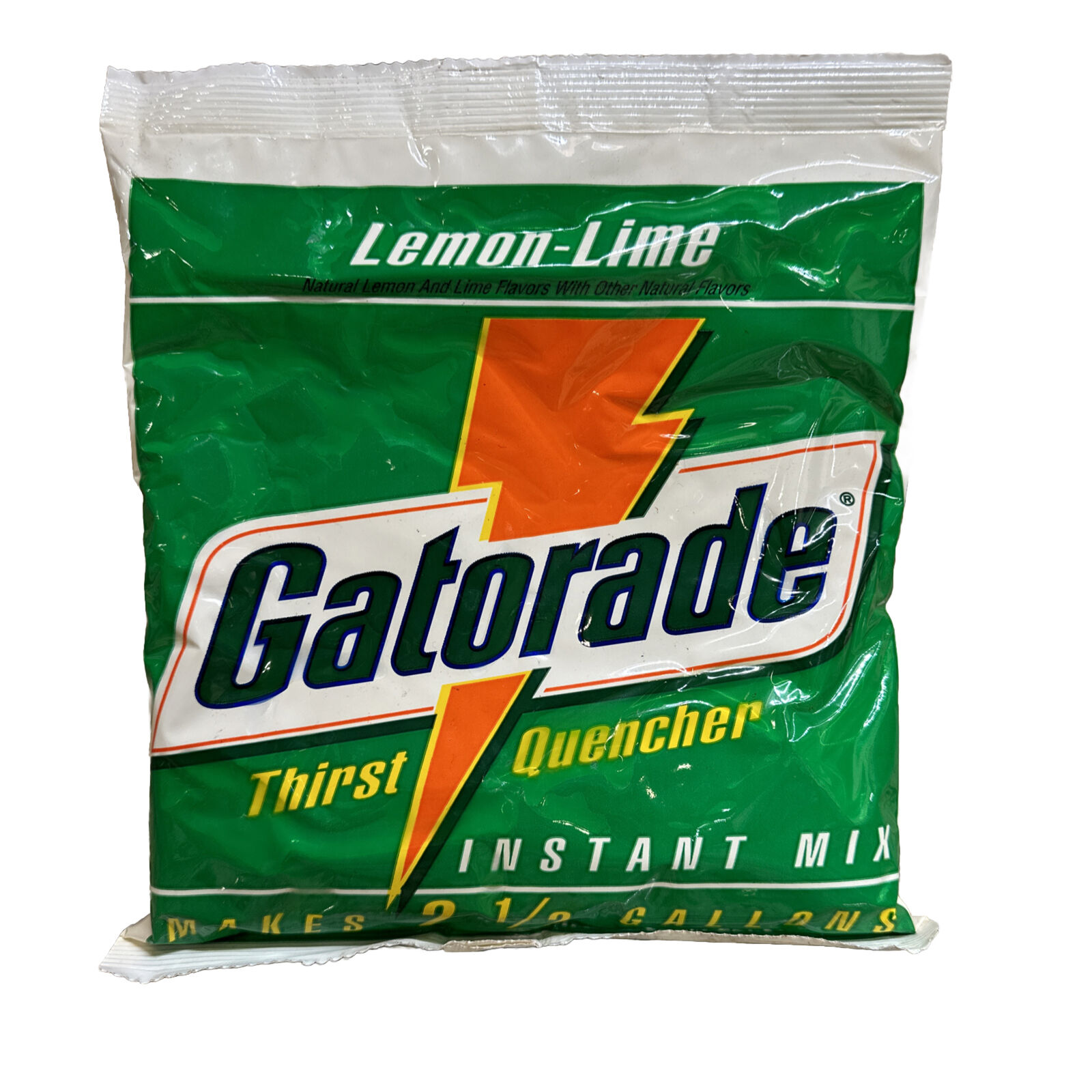 NOS 1995 Gatorade Lemon Lime Instant Mix 21 Oz SEALED BAG Thirst Quencher 2.5G