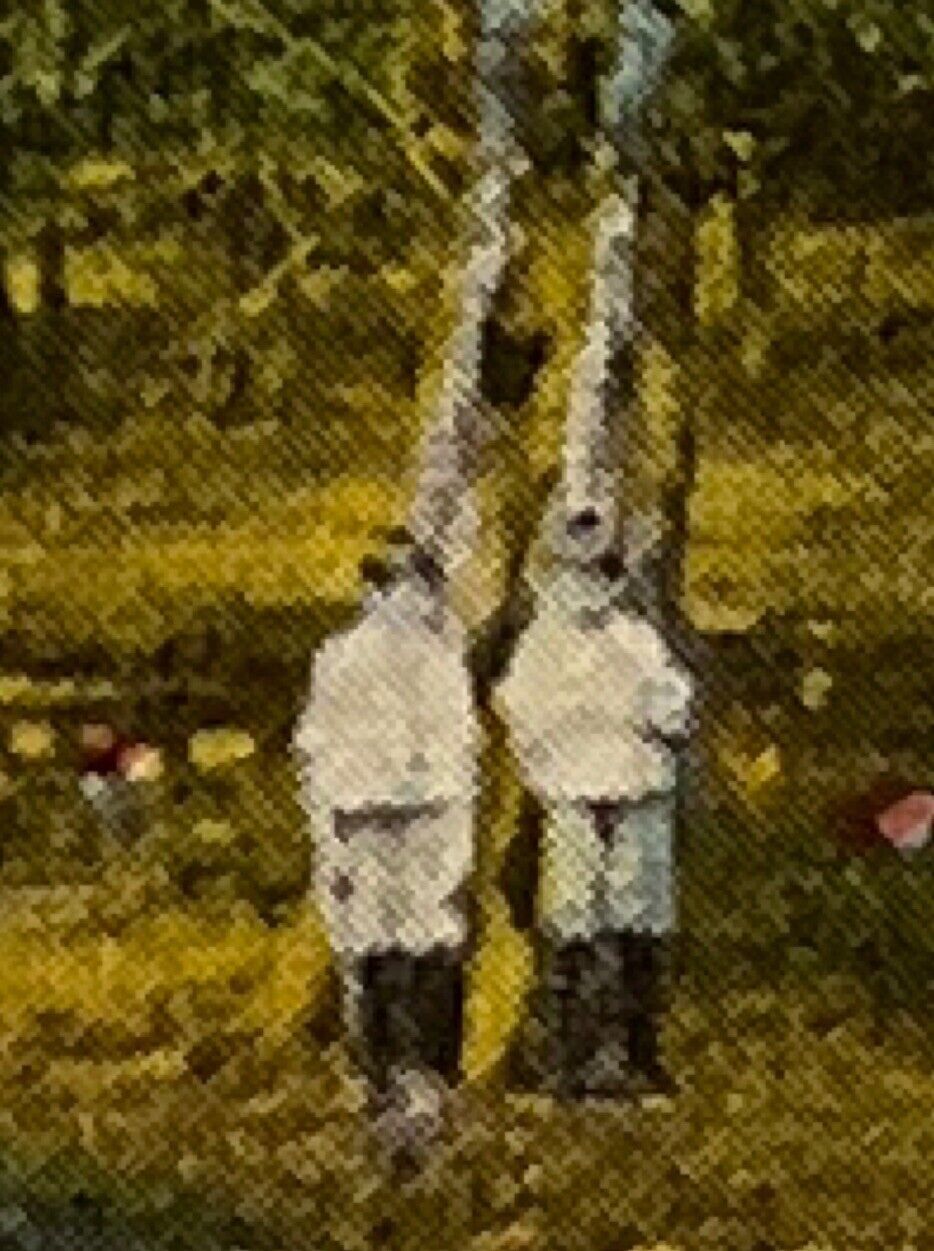 Antique 1915 Litho Ephemera Postcard Scene On Pine Lake With Twins Boys Fishing
