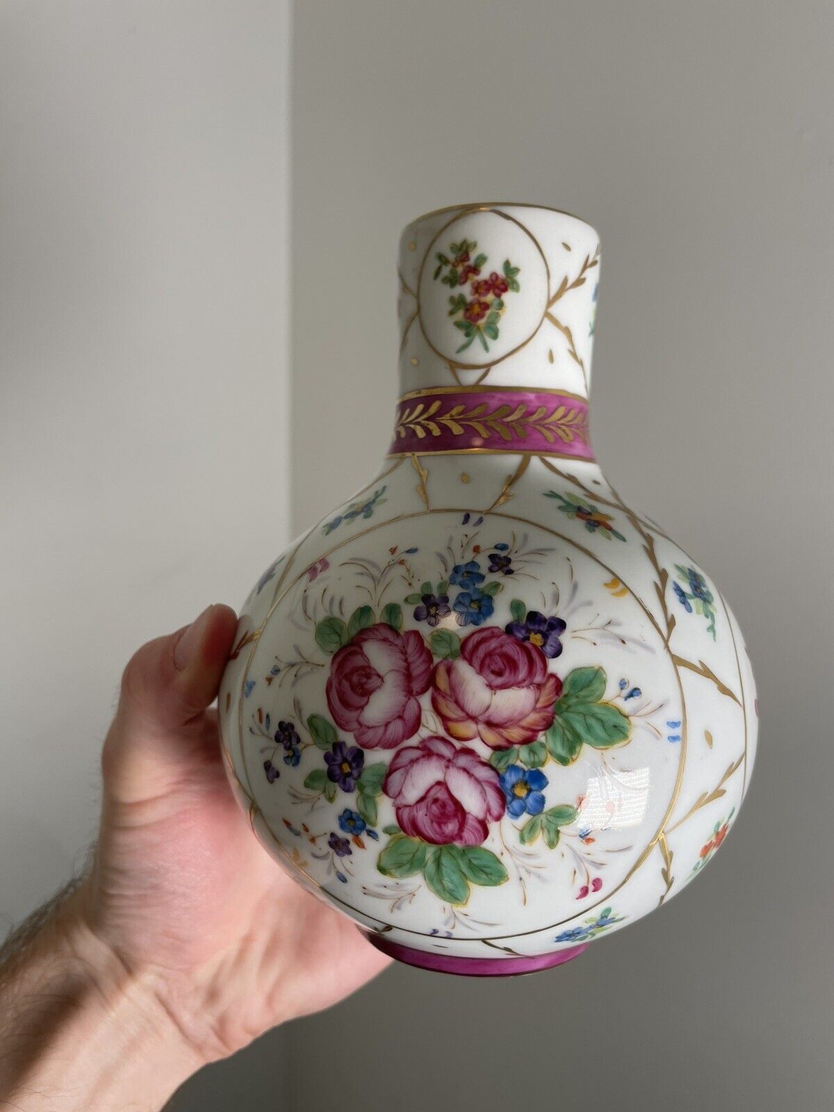 Vintage Fendi Ceramic Floral  Flower Vase