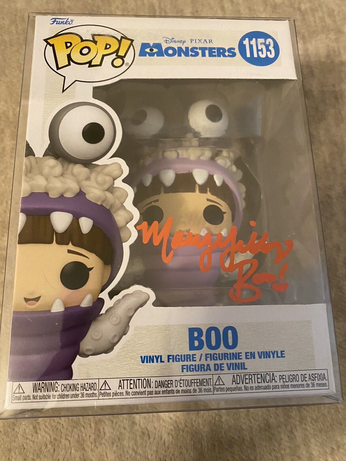 Funko Signed Boo Monster Inc Mary Gibbs Jsa Authentic