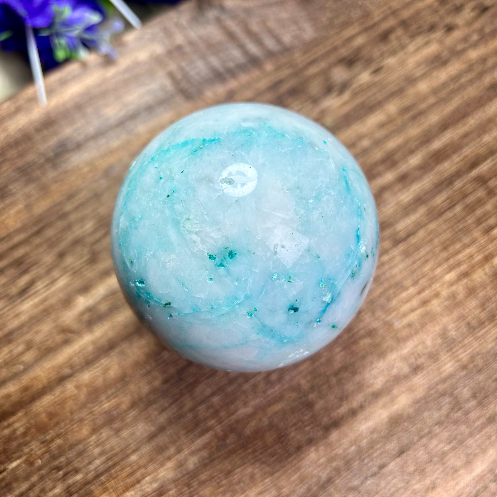 445g high quality green phoenix stone ball crystal quartz sphere 68mm 1th