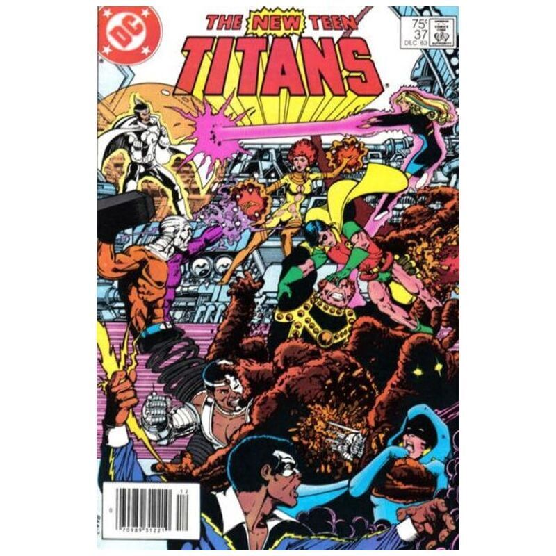 New Teen Titans (1980 series) #37 Newsstand in NM minus condition. DC comics [a