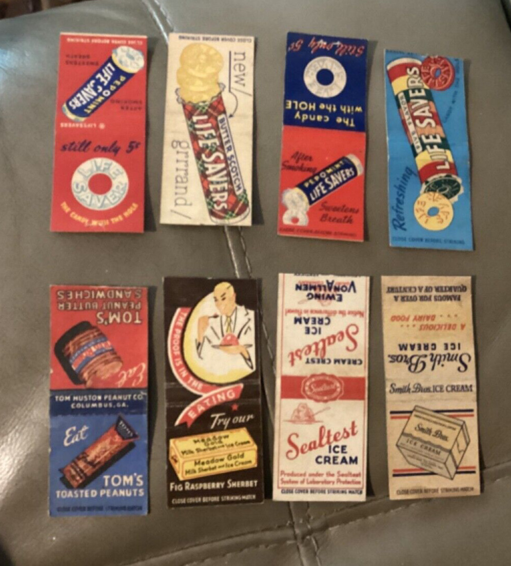 Vintage Candy Bobtail Matchbook Lot 1930s (8)