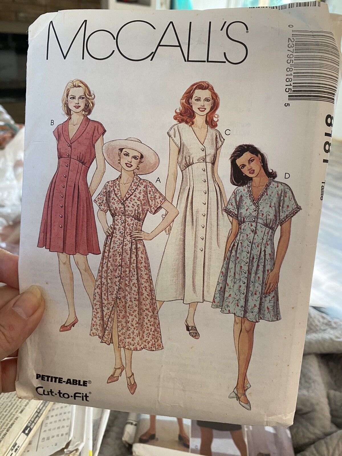 Vintage 1996 McCall’s Dress Pattern 8181 Size 14-18 Uncut