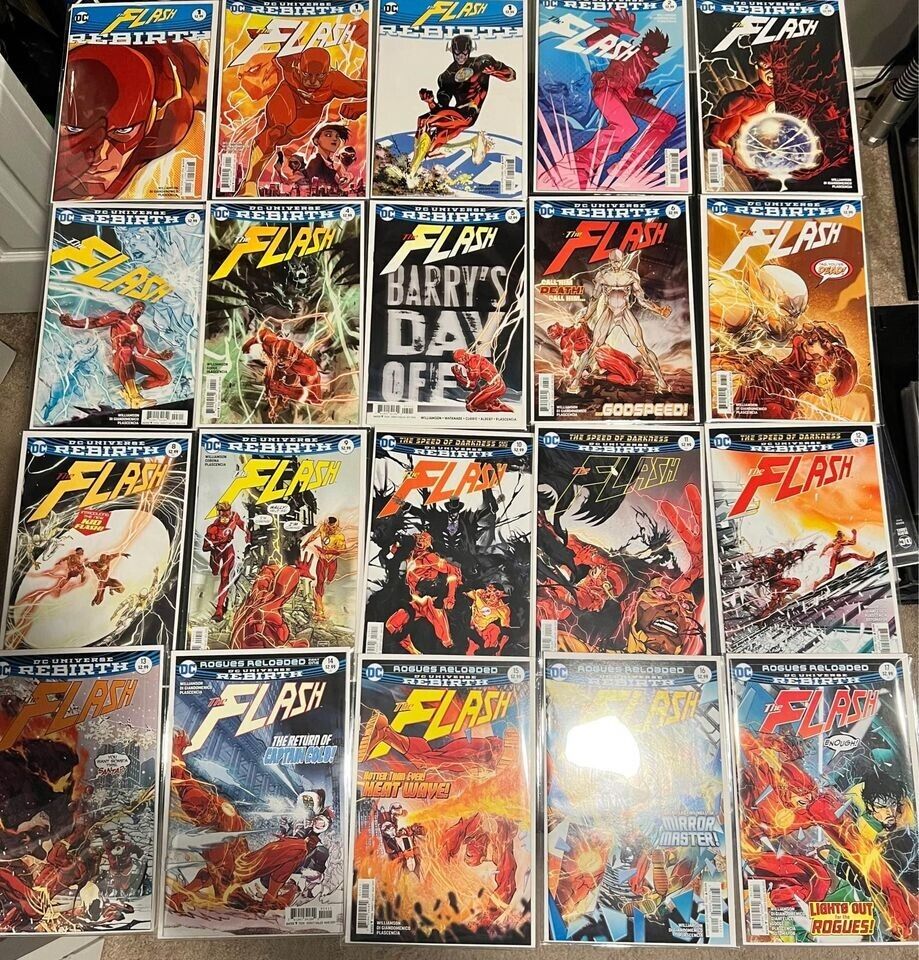 Flash - DC Comics - Rebirth Lot First Print Lots and Variants 80+ Mylar Comics