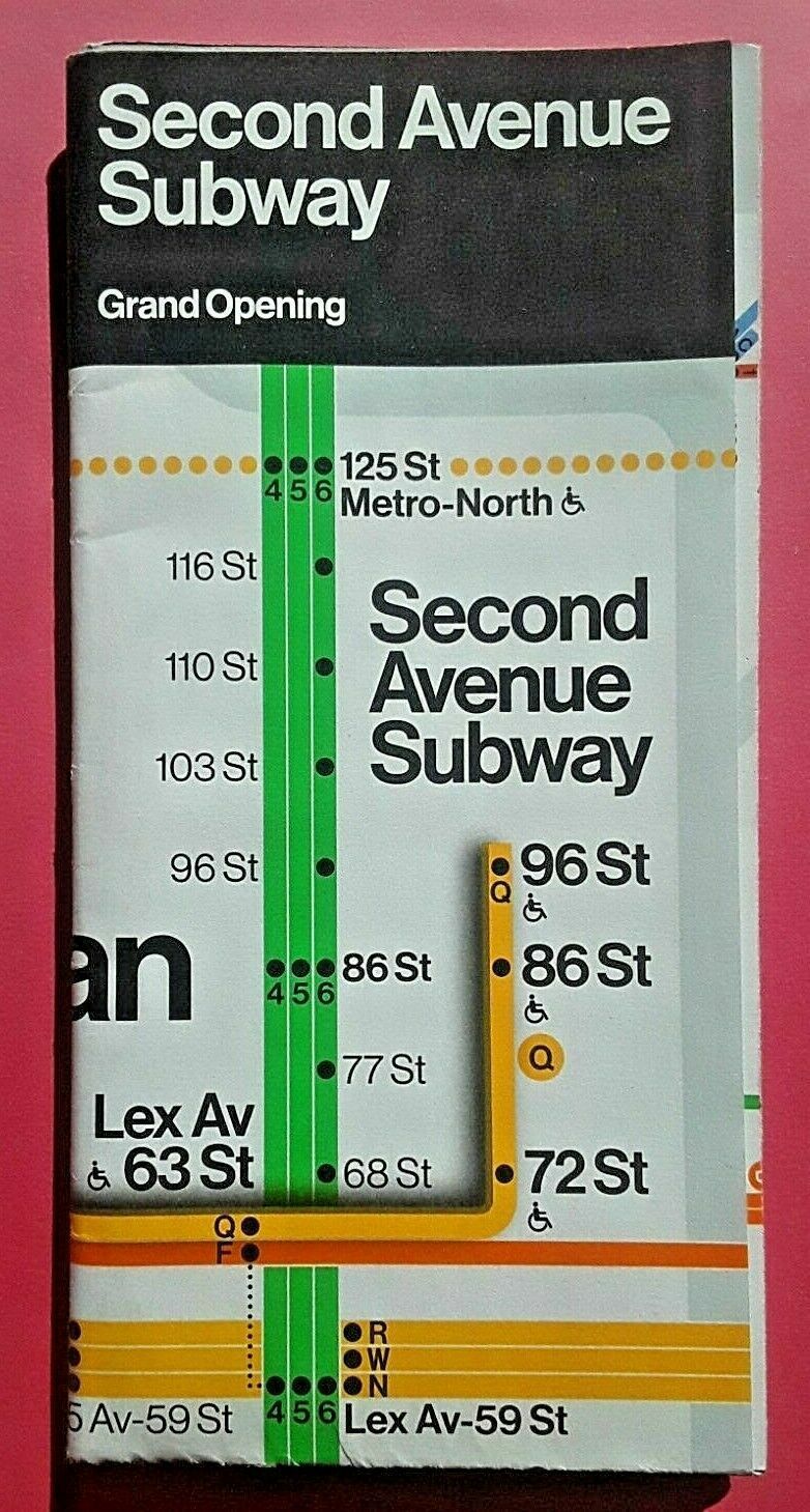  Second Avenue Subway Map 2017 2nd Ave Grand Opening NYC TRAIN MOSSIMO VIGNELLI