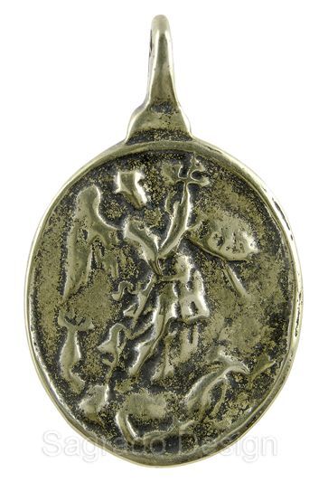 ST. MICHAEL ARCHANGEL / ST. GEORGE Medal, bronze, cast from antique original