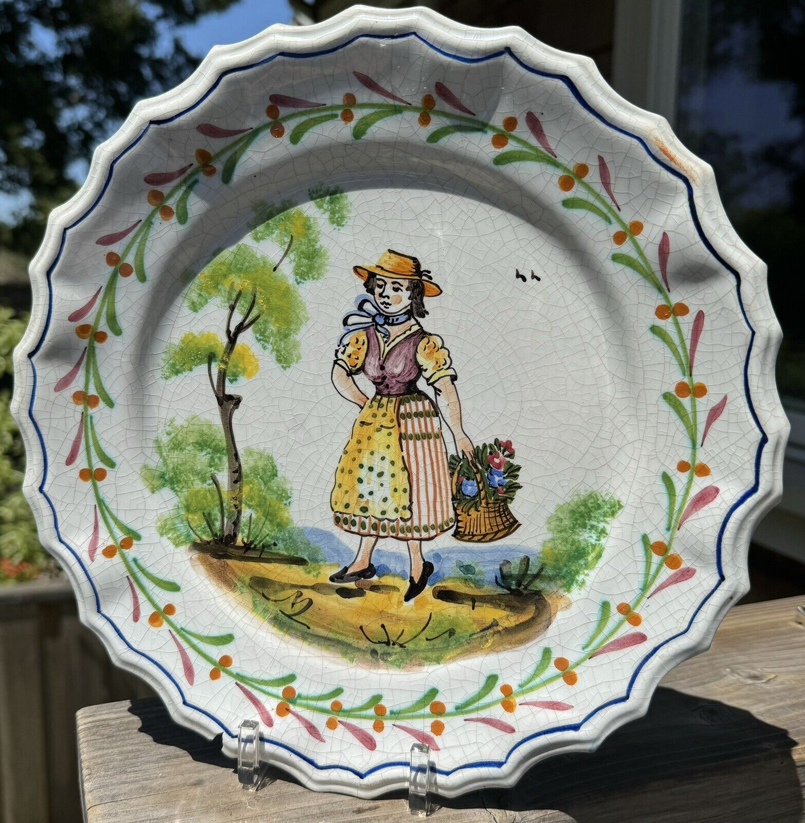 Vintage Decorative Plate made in Italy/ 11” Diameter