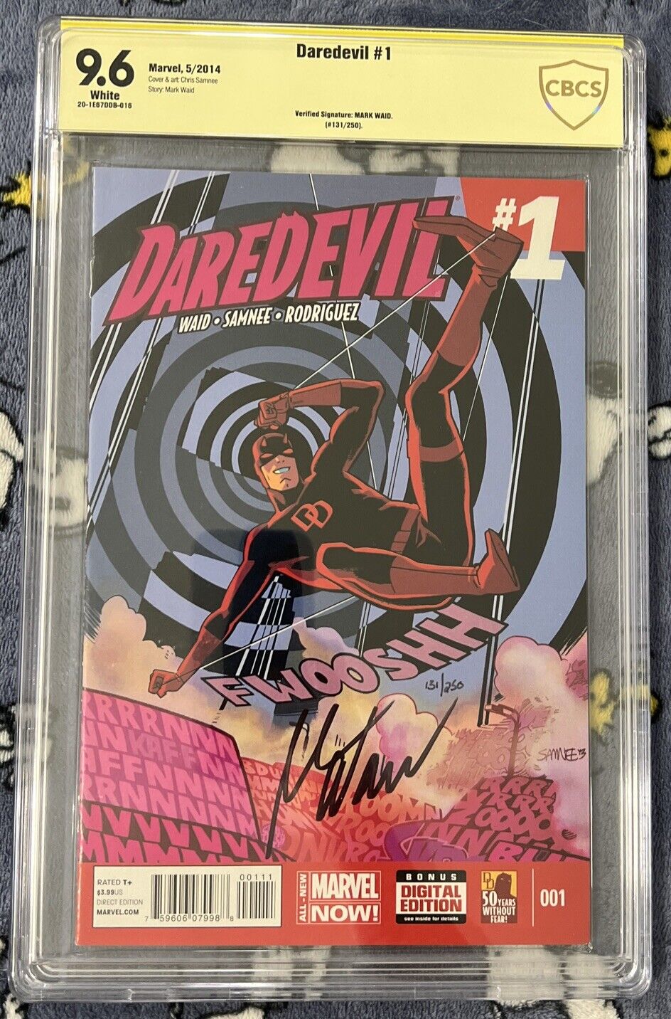 Daredevil #1 CBCS 9.6 SS Signed by Mark Waid 2014