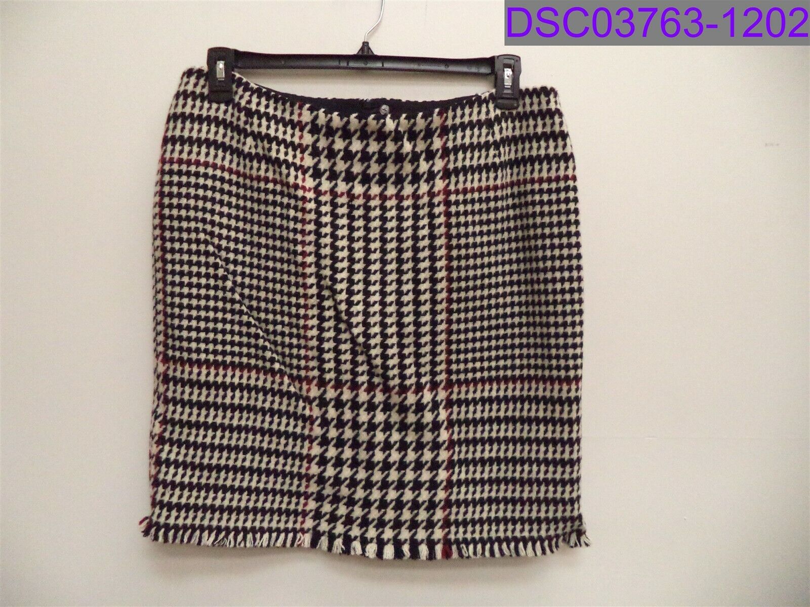 Women\'s Size 14 Akris Punto Glen Check Wool Blend Miniskirt 1902531843