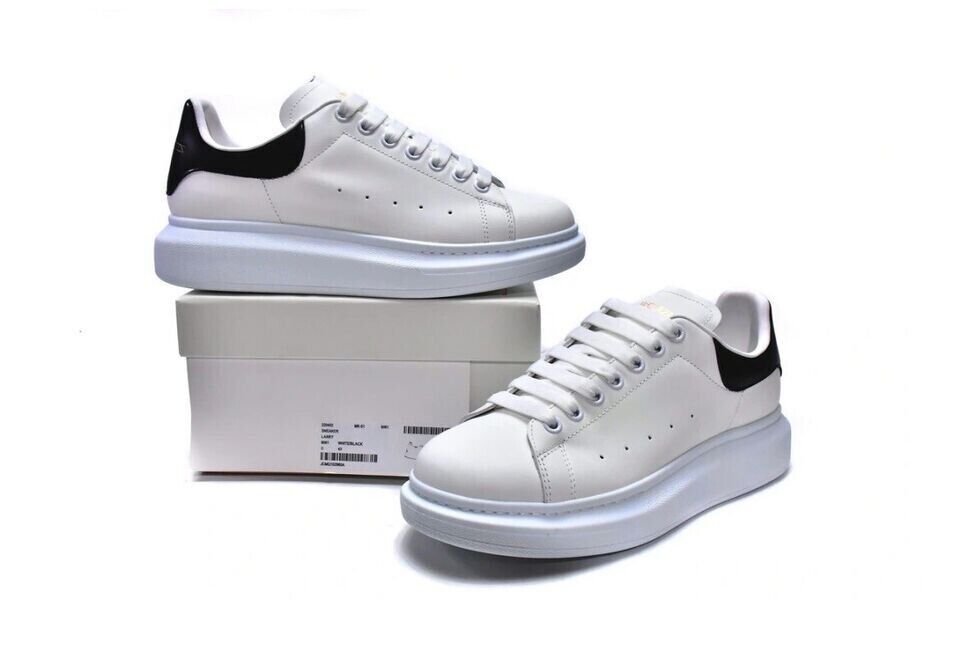 Alexander McQueen Sneakers Black velvet men's small white shoes size 8-12