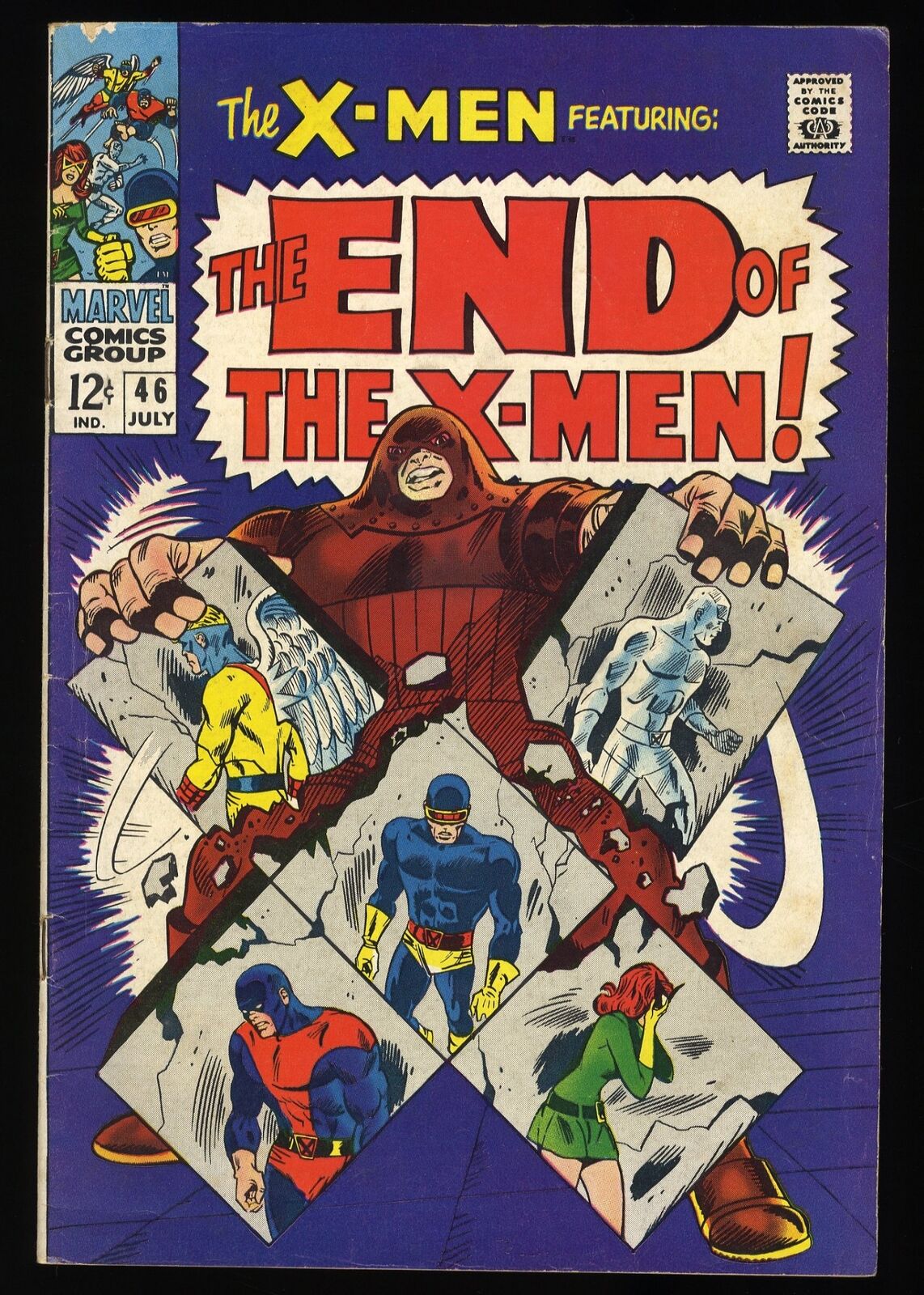 X-Men #46 FN+ 6.5 Juggernaut Appearance Cyclops Iceman Marvel 1968