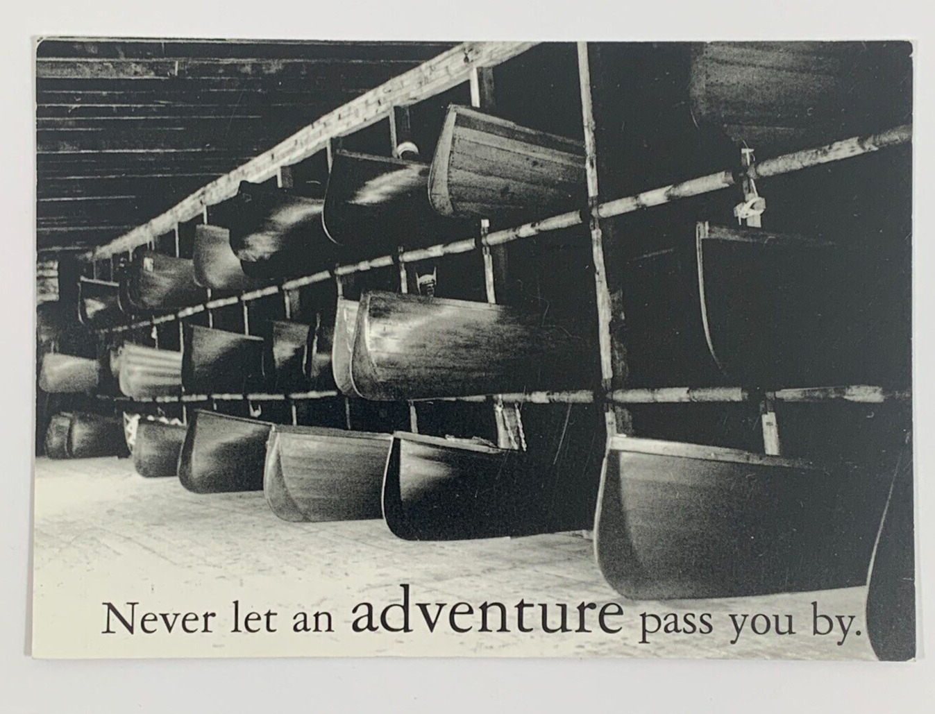 Never let an Adventure pass you by Banana Republic Postcard Advertising Unposted