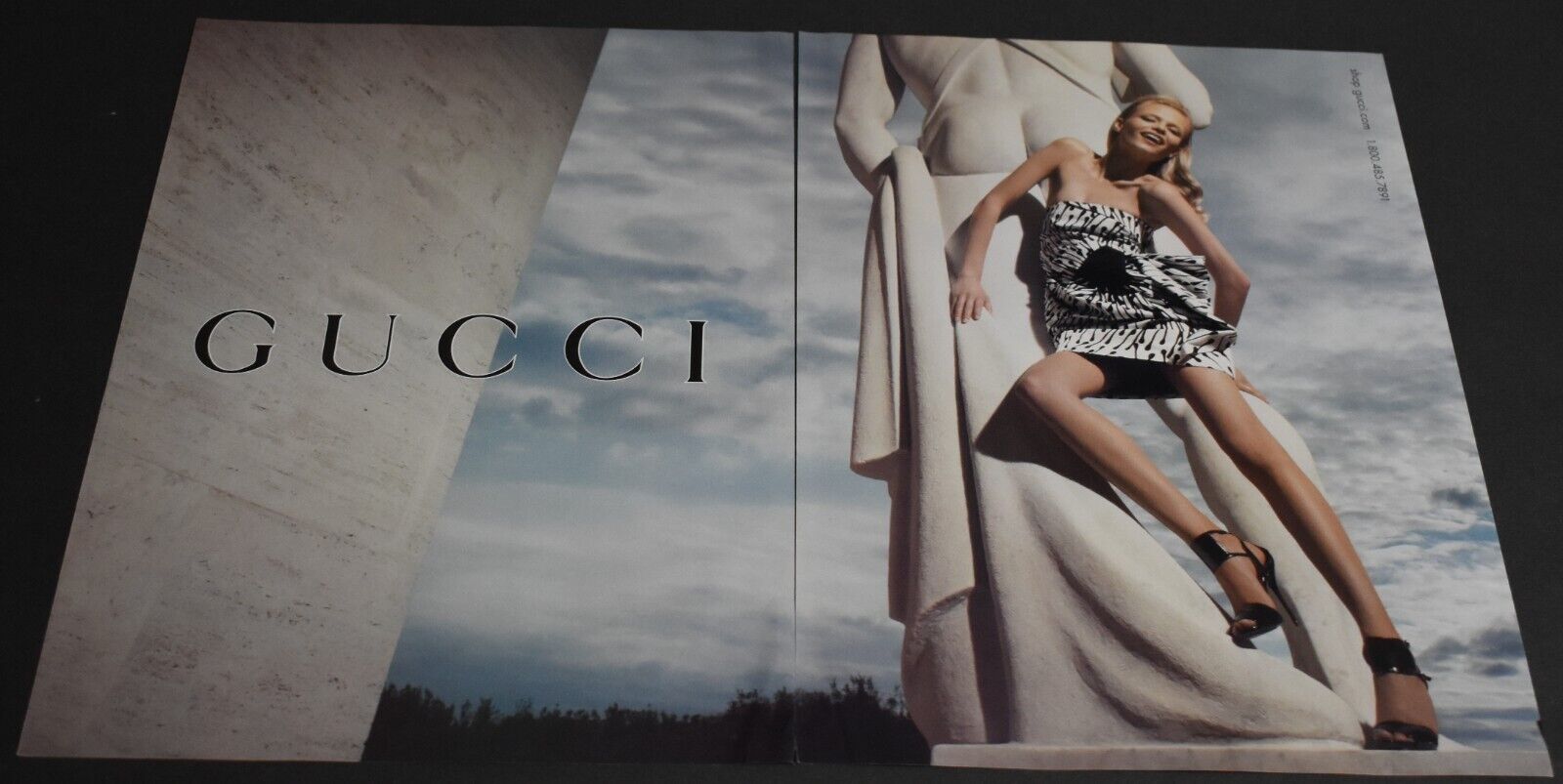 2008 Print Ad Sexy Long Legs Heels Art Gucci Blonde Hair Dress Style Fashion