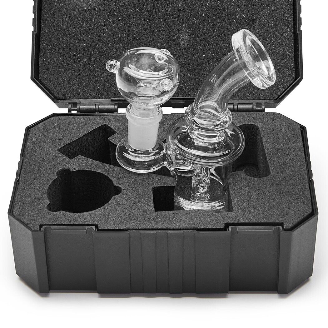 4 inch Mini Glass Bong Water Tobacco Pipe Smoking Bong with SOLID BOX 14mm Bowl