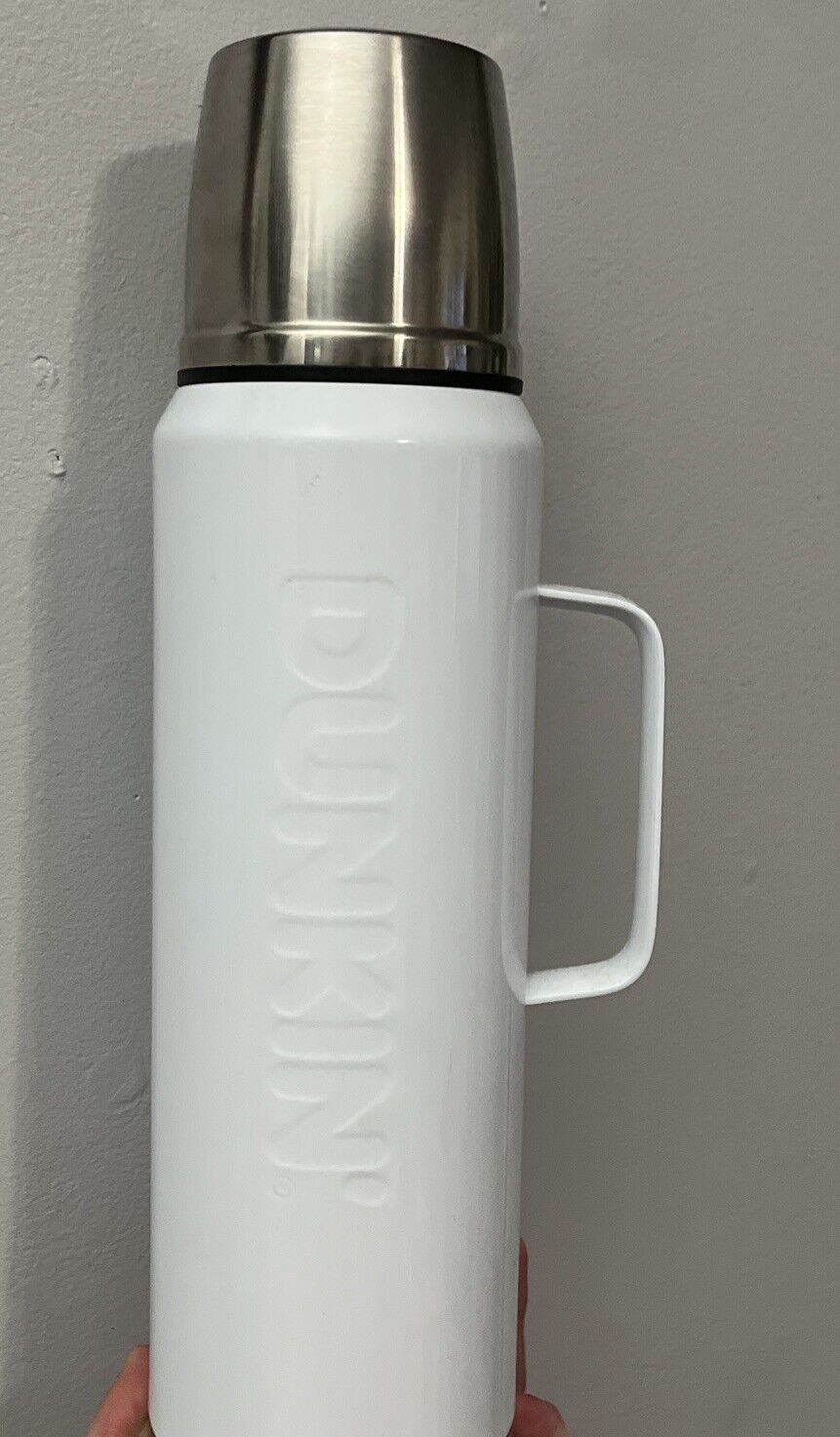 DUNKIN DONUTS Stainless Steel - White Thermos - 2023 Release - 34oz