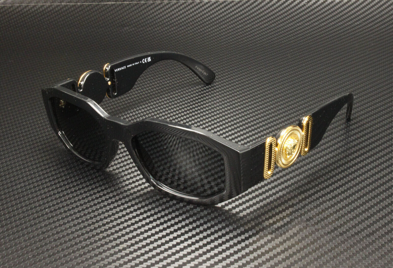 VERSACE VE4361 GB1 87 Black Gold Unisex Sunglasses 53 mm