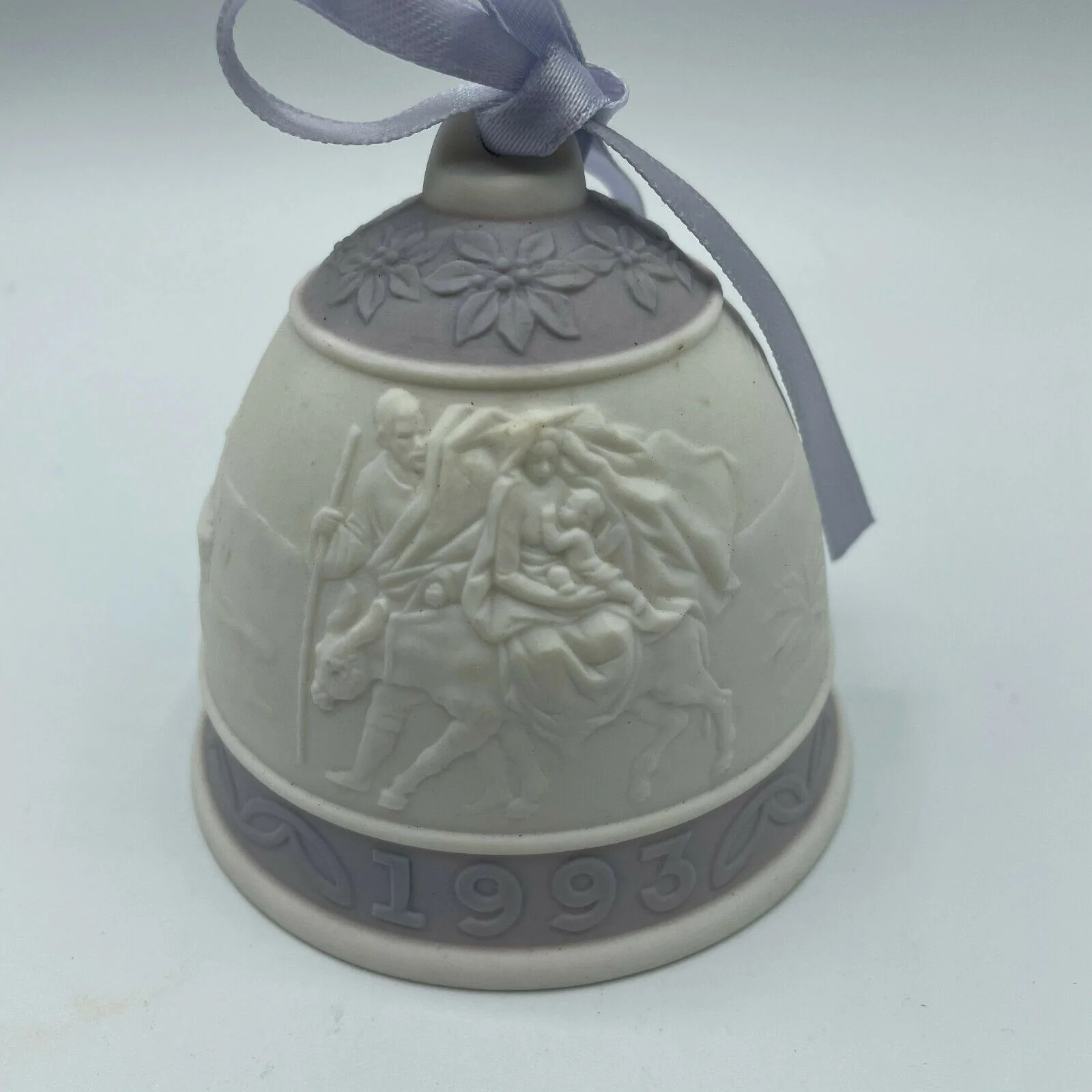 Vintage Lladro 1993 Holiday Porcelain Bell Ornament