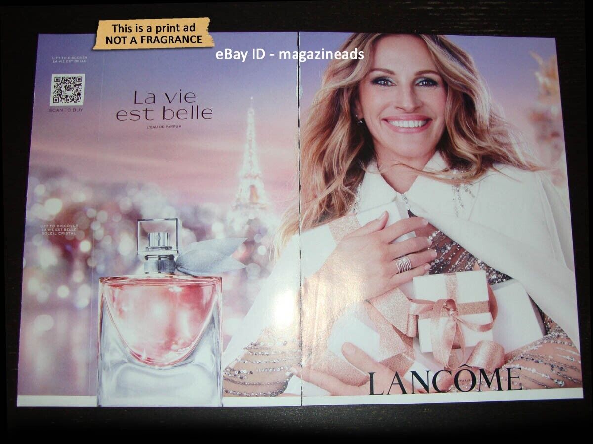 LANCOME Fragrances 3-Page Magazine PRINT AD Holiday 2021 JULIA ROBERTS
