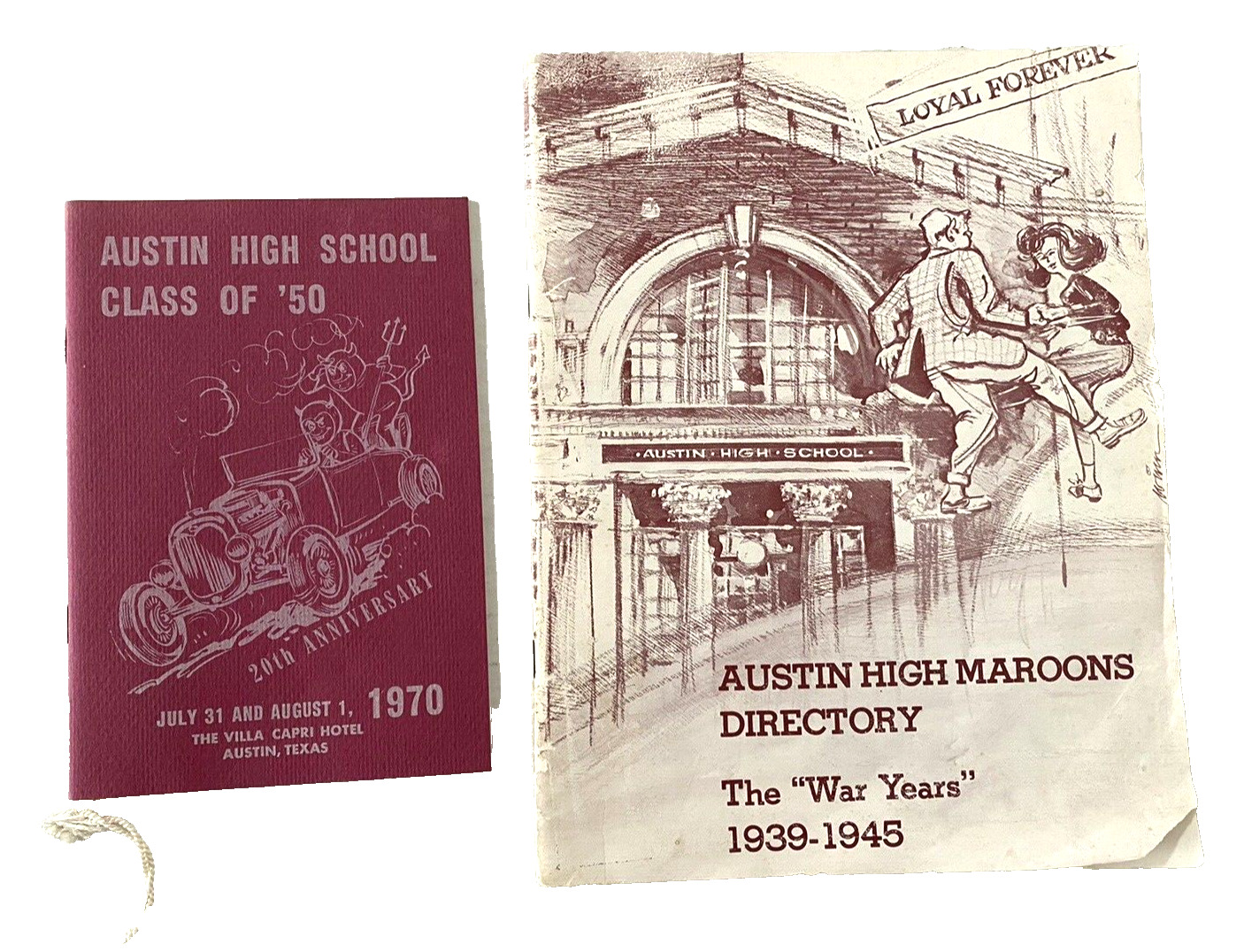 Vintage Classes of 1939-1945 Austin High School Memorabilia (See Description)