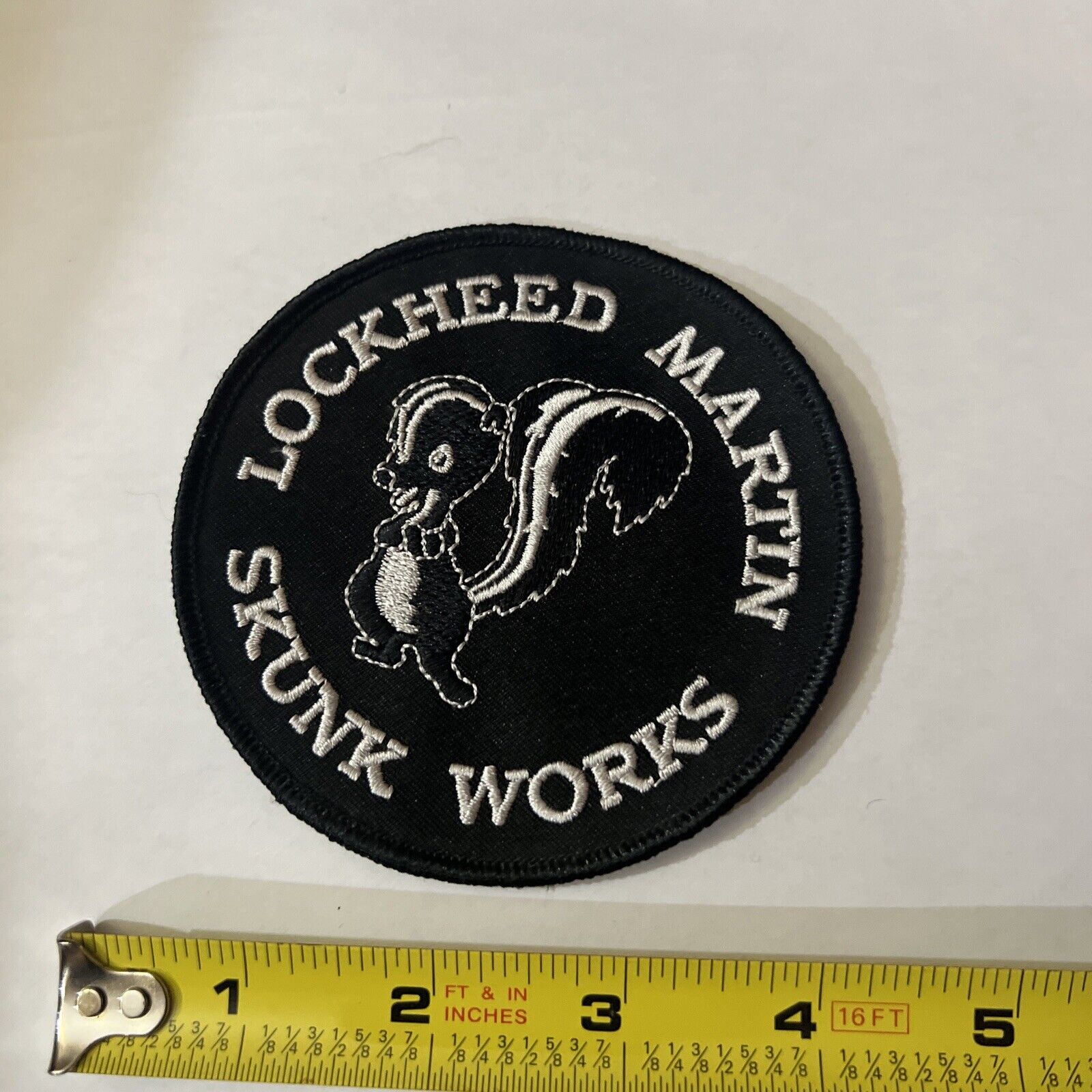 LOCKHEED-MARTIN SLUNK WORKS BLACKBIRD SR-71 SPY PLANE PATCH: Skunk Logo