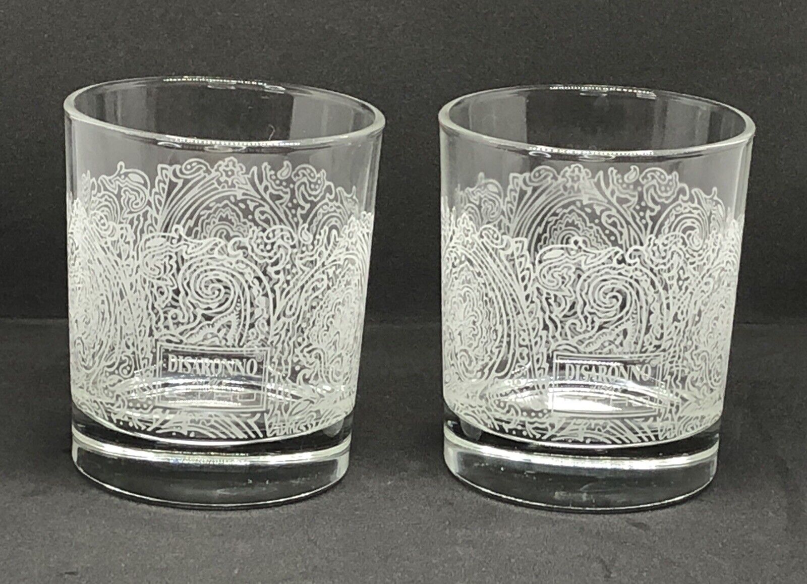 DISARONNO Wears Etro Whiskey Double Old Fashion Rocks Glass Set Of Two (2)