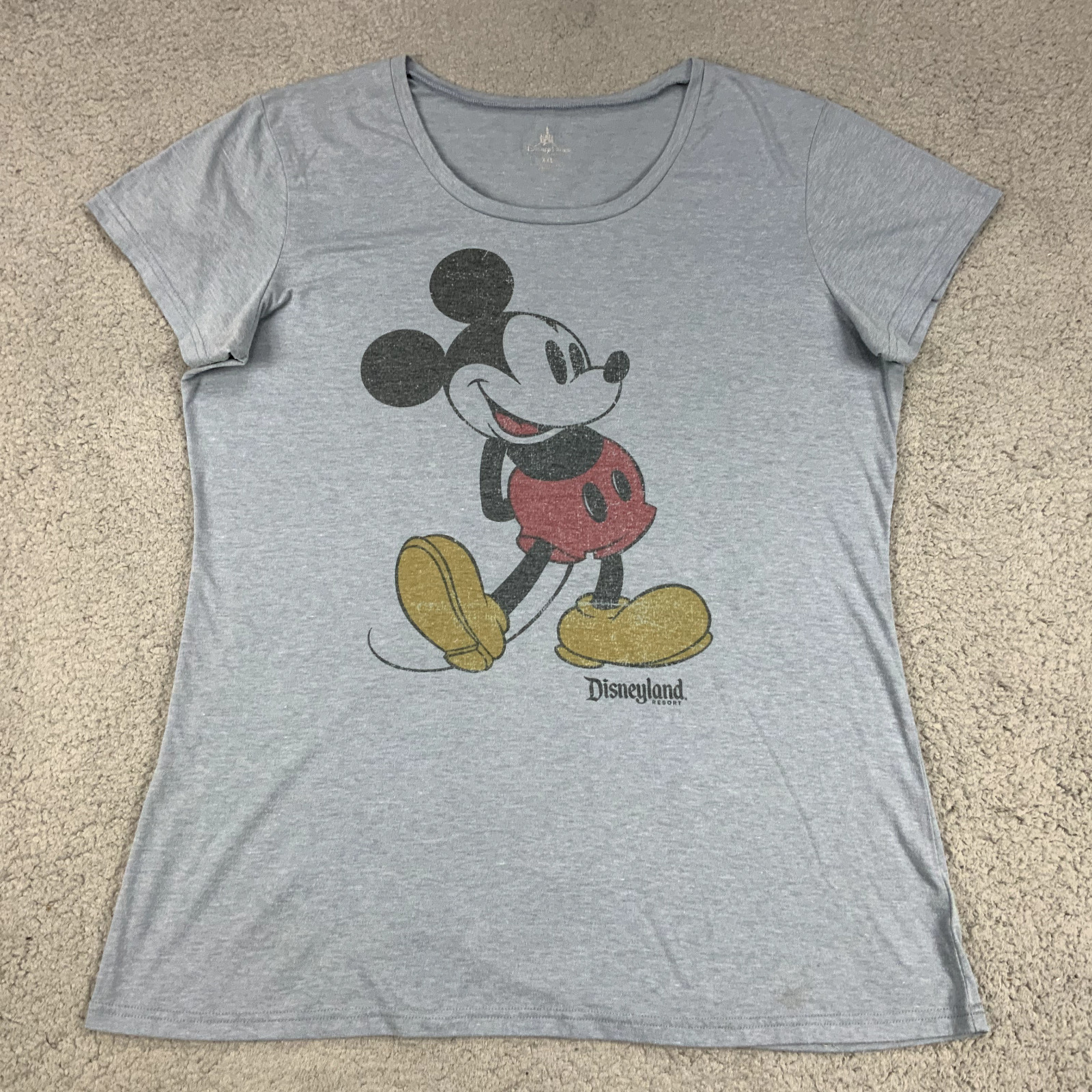 Mickey Mouse Shirt Womens XXL Blue Disney Parks Disneyland Resort Cap Plus 2XL