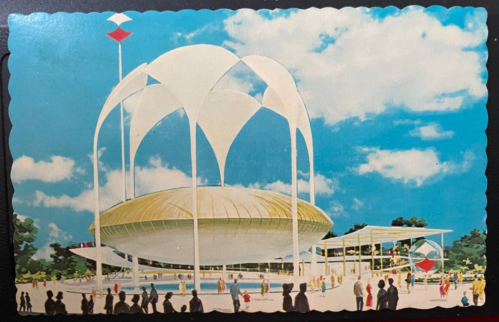 Vintage Postcard 1964 NY World\'s Fair, Johnson\'s Wax Pavilion, Corona Park, NY