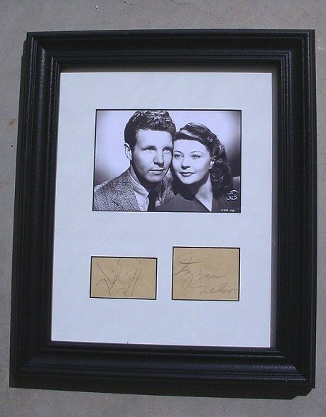 Ozzie & Harriet Original Autograph Picture Frame