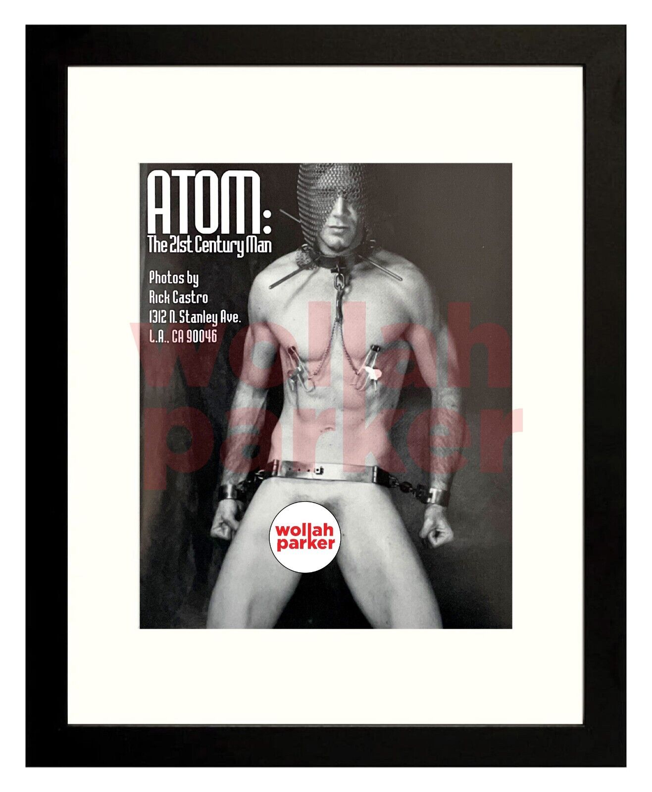 Rick Castro ATOM Framed Photo 1994 Drummer Magazine Gay Interest