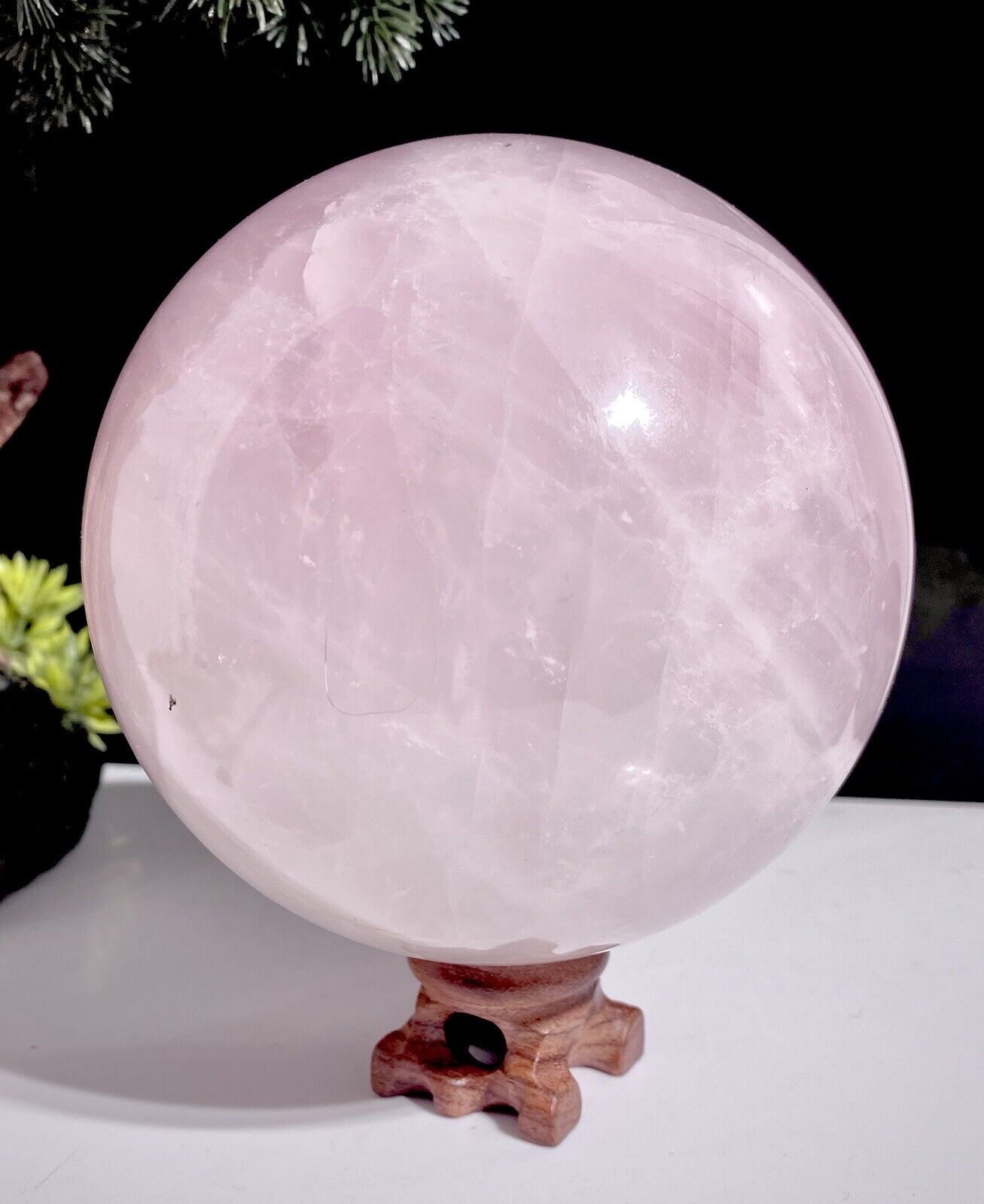 Huge 3.88LB| 11cm Stunning High Quality Rose Quartz Sphere Crystal Ball