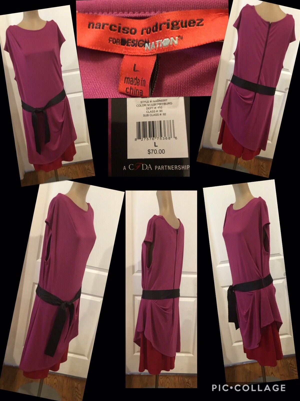 NEW Narcisco Rodriguez Designer Dress Size Large Sleeveless Retail $70 New W/T
