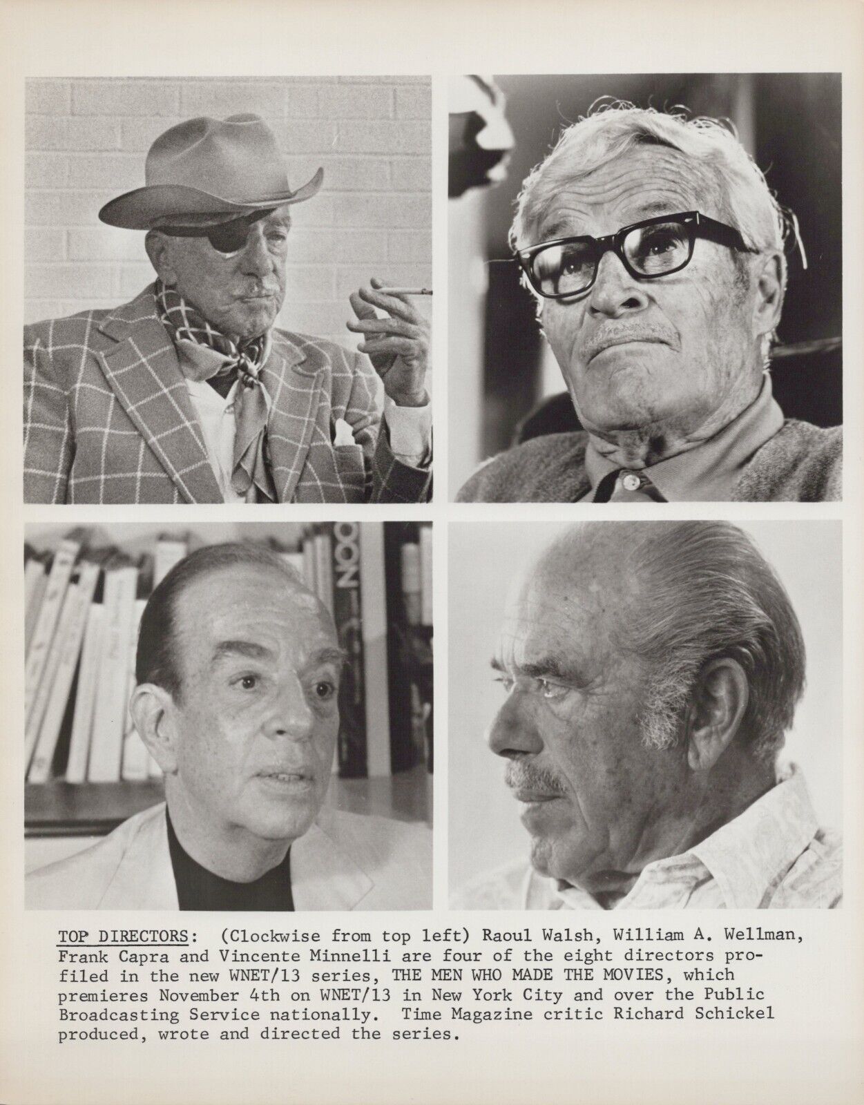 Raoul Walsh + William A. Wellman +Frank Capra +Vincent Minelli 1950s Photo K 315