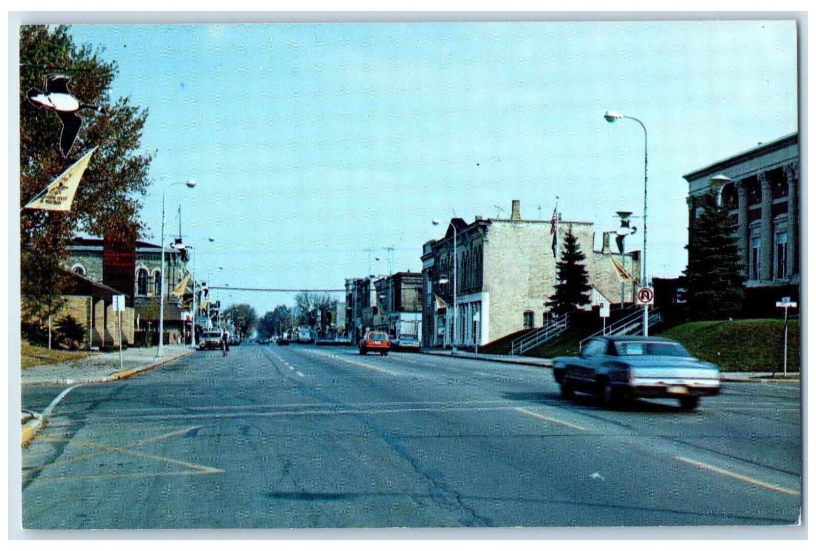c1910 Exterior Building Road Street Waupun Wisconsin WI Vintage Antique Postcard