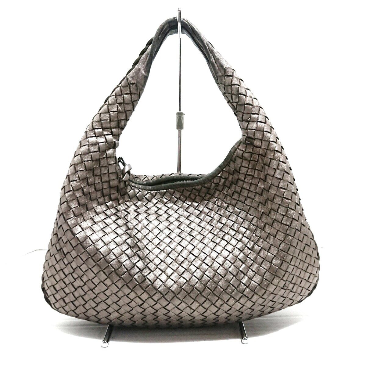 Auth BOTTEGA VENETA Medium Veneta bag 115653 Bronze Leather - Handbag
