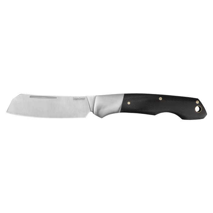 Kershaw Parley Folding Knife Black Canvas Micarta Handle Cleaver Plain KS4384