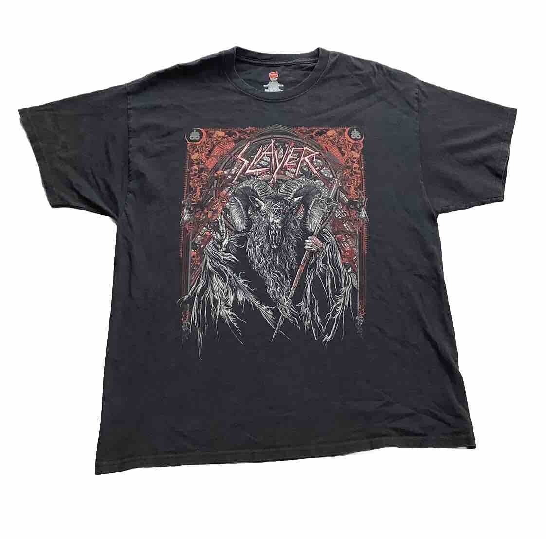 Slayer T Shirt Final World Tour 2019 Size XL Black Concert Double Sided