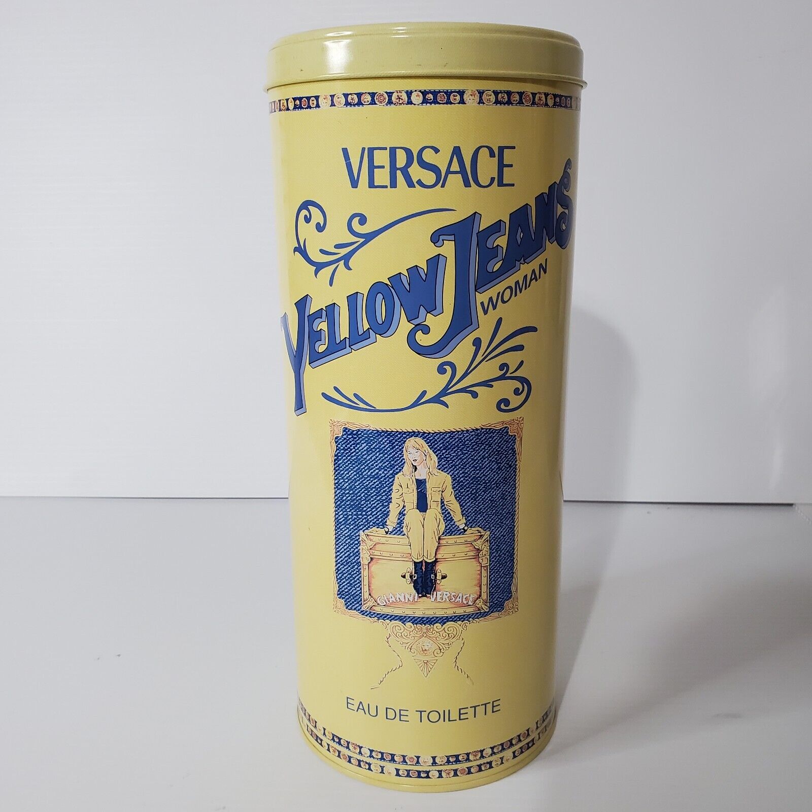 Versace Yellow Jeans Eau De Toilette Spray Perfume Tin Store Display Large 