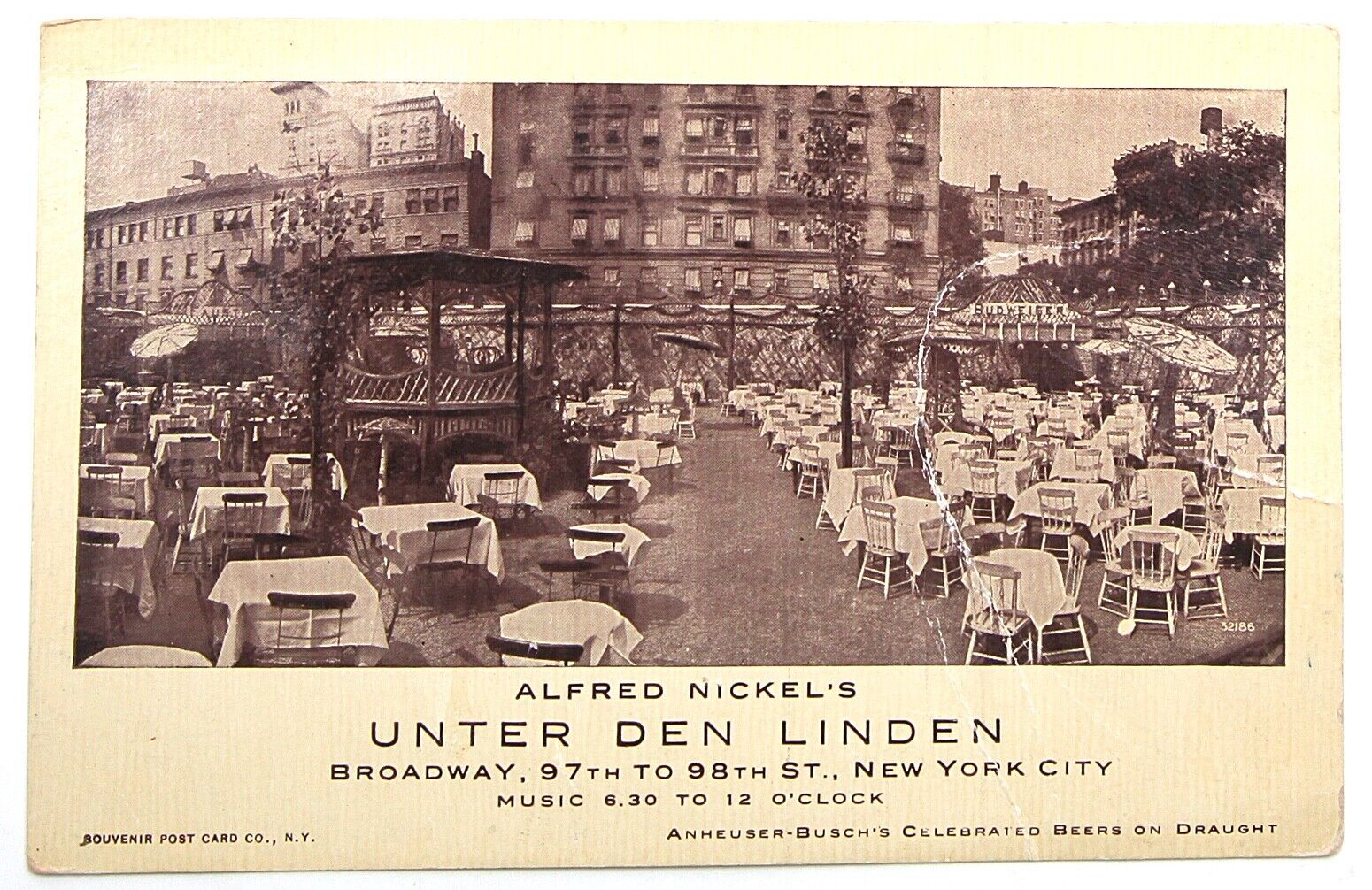 Vintage Alfred Nickel's UNTER DEN LINDEN Broadway, 97th to 98th St. NYC