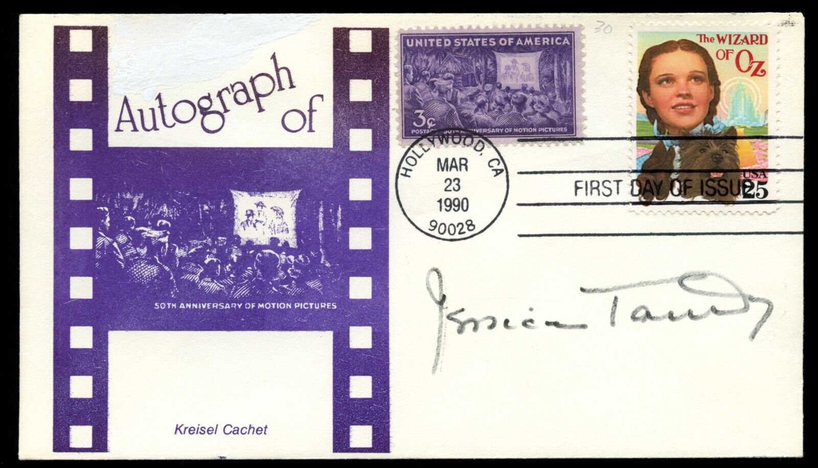 Jessica Tandy d1994 signed auto Postal Cover FDC Actress Driving Miss Daisy BAS