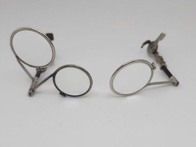 Vintage Behr Double Single Loupe Steampunk Jewler Glasses Magnifier Attachment 