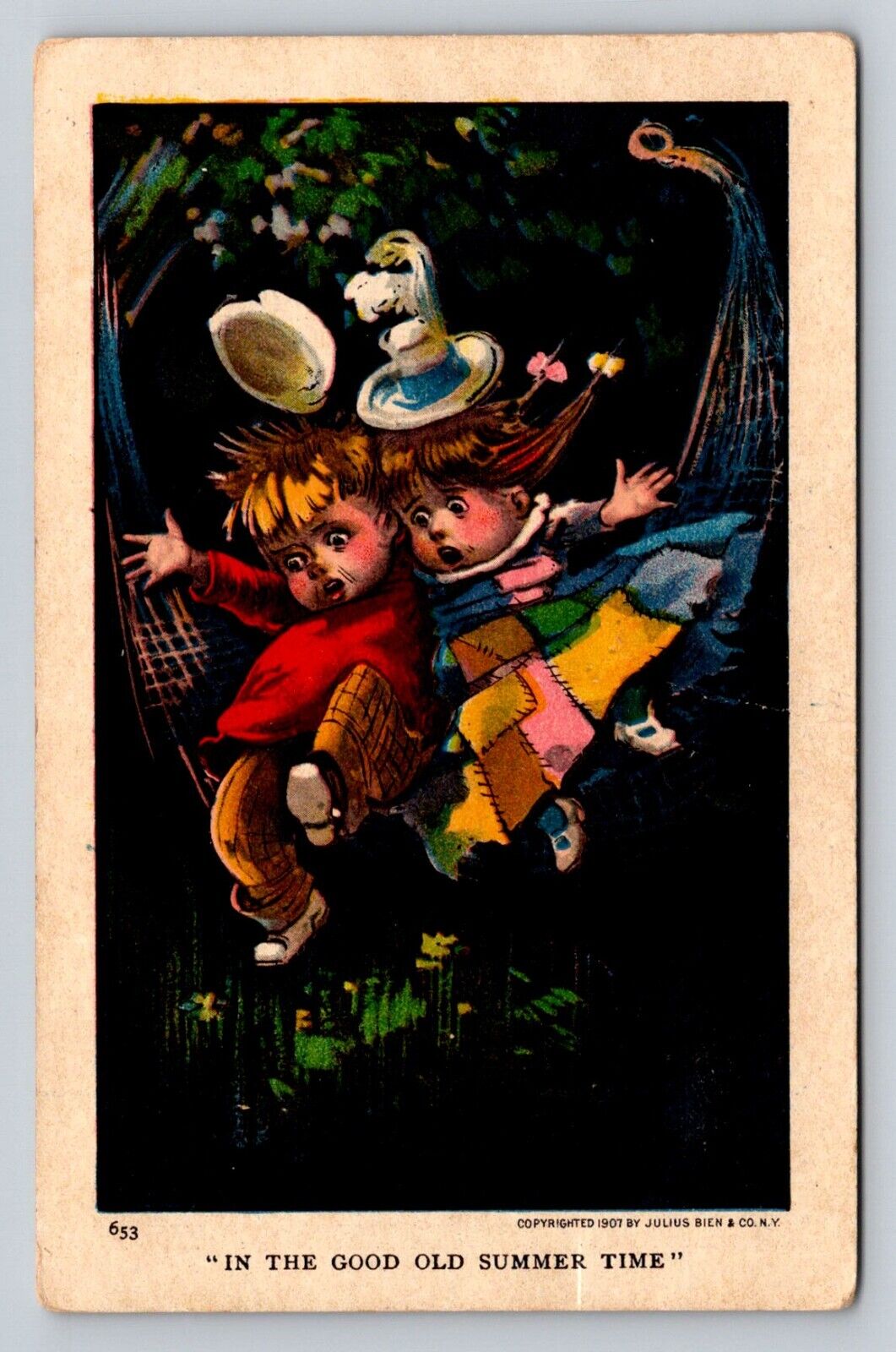 1907 Children Swing Simple Life Julius Bien In The Good Old Summer Time P366
