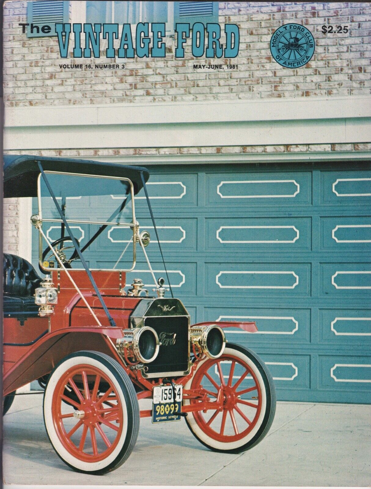 1910 FORD TOURING - THE VINTAGE FORD 1981 MAGAZINE RALPH'S GARAGE, DEARBORN USA